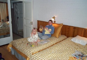 In our hotel room in Tampere