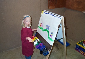 Painting in our basement