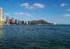 Waikiki beach with Diamond Head in the background