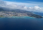 On our way to Maui: Honolulu from the air