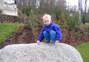 Tuomas at the park close to our home