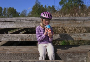 Johanna enjoying a Slurpee