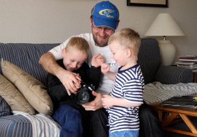 Tuomas and Antti with Esko