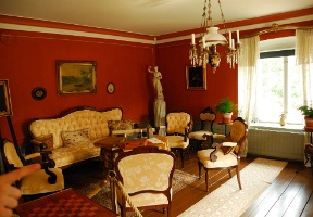 Inside the main building. The manor was once owned by Carl-Olof Cronstedt, who was the commander of the Suomenlinna fortress in front of Helsinki when it was surrendered to Russia in 1808.