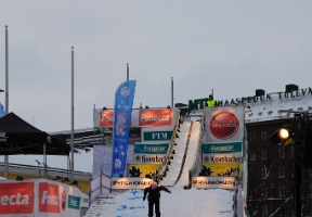 ... and landed right on the 5 meter mark