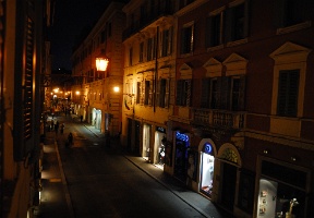 A night time view from our apartment