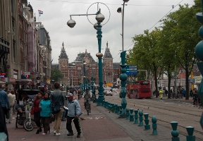 Walking back to the railroad station to take a train to my hotel