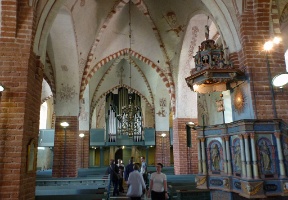 Inside the church, which is from the early 15th century