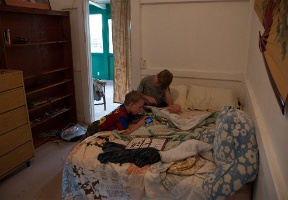 Tuomas and Antti in their room