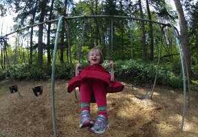 Elsa at a nearby playground