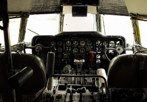 The Mini-Guppy's cockpit