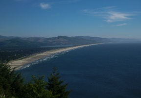 The beach at Manzanita as seen from hiway 101