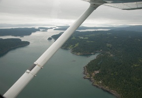 Taking off from Orcas Island
