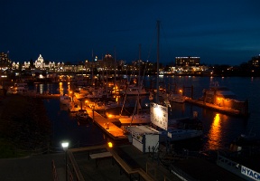 View from our hotel at night