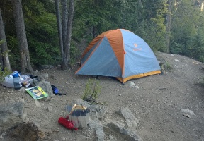 Our camp at the lake