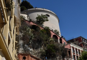 Entrance to the elevator that takes you to the top of Castle Hill