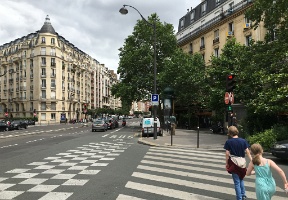 Walking back to the apartment