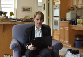 Tuomas in his suit on a Monday morning