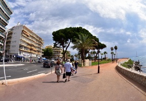 We walked from Juan Les Pins to Antibes (not a very long walk)