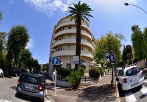 We stayed in Juan Le Pins, a town next to Antibes. This is our hotel, Le Grand Pavois.