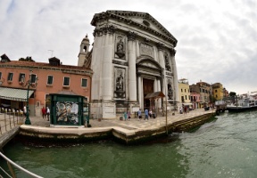 Catching a vaporetto from the Zattere stop, which is on the Giudecca Canal in front of the Santa Maria del Rosario.