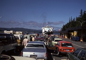 Waiting to get on the ferry to Price Rupert