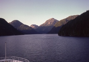 Going along the Inside Passage towards Prince Rupert